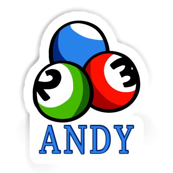 Autocollant Boule de billard Andy Laptop Autocollant Boule de billard Andy Laptop Image