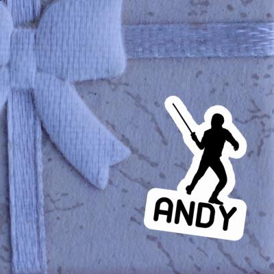 Andy Sticker Fencer Laptop Image
