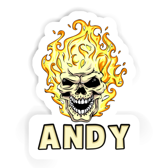 Andy Autocollant Tête de mort Laptop Image