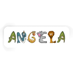 Sticker Tierschrift Angela Image