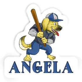 Baseball Dog Sticker Angela Image