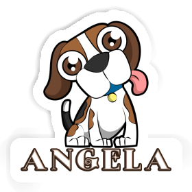 Beagle Autocollant Angela Image
