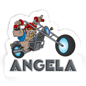 Sticker Angela Motorbike Rider Image