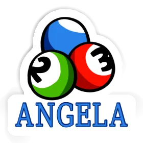 Aufkleber Billardkugel Angela Image