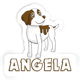 Brittany Dog Sticker Angela Image