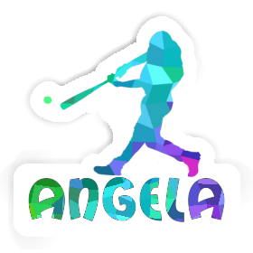 Angela Sticker Baseball Player Image