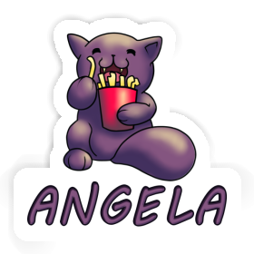 Sticker Angela French Fry Cat Image