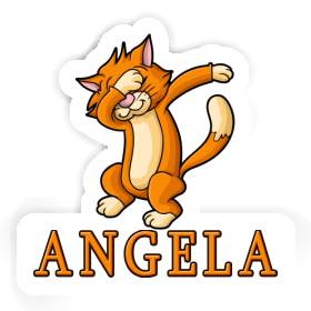 Sticker Angela Dabbing Cat Image
