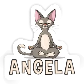 Aufkleber Angela Yoga-Katze Image