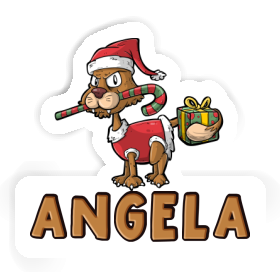 Chat de Noël Autocollant Angela Image