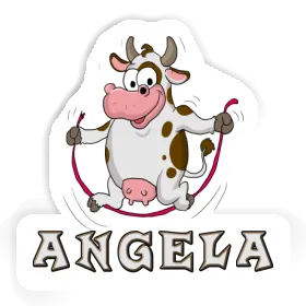 Fitness Cow Sticker Angela Image
