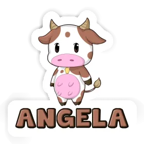 Cow Sticker Angela Image