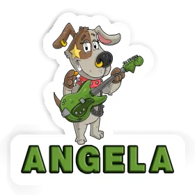 Autocollant Guitariste Angela Image