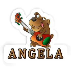 Guitarist Sticker Angela Image