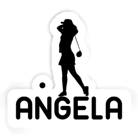 Golferin Aufkleber Angela Image