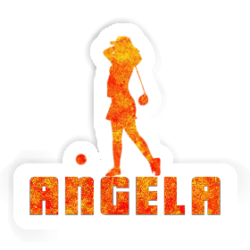 Sticker Angela Golfer Image