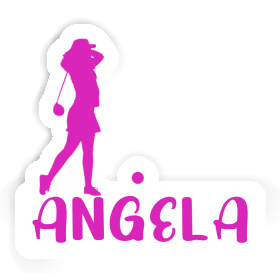 Golferin Aufkleber Angela Image