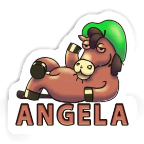 Angela Sticker Lying horse Image