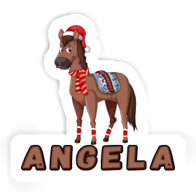 Angela Sticker Christmas Horse Image