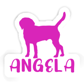 Aufkleber Angela Hund Image