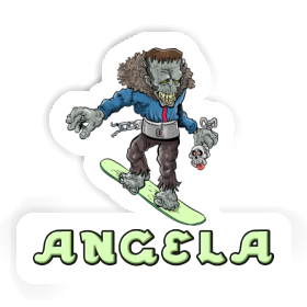 Angela Aufkleber Snowboarder Image