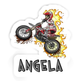 Autocollant Motocrossiste Angela Image