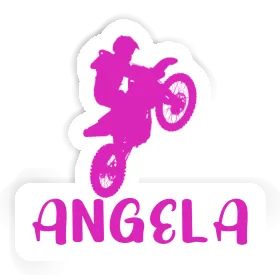 Motocrossiste Autocollant Angela Image
