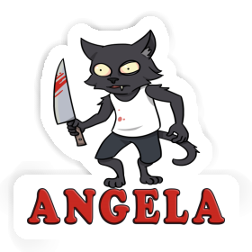 Sticker Psycho Cat Angela Image