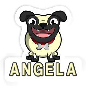Angela Sticker Pug Image