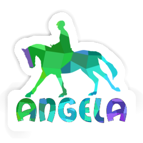 Aufkleber Reiterin Angela Image