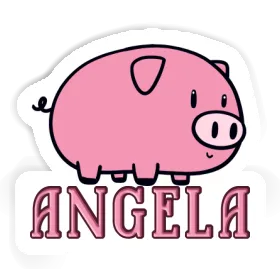 Angela Aufkleber Schwein Image
