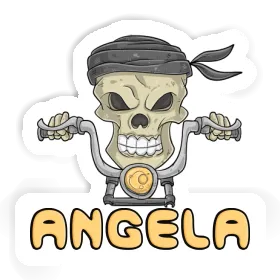 Sticker Angela Motorcycle Rider Image