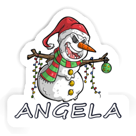 Bonhomme de neige Autocollant Angela Image