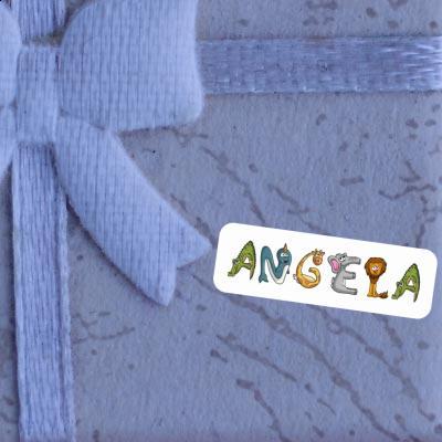 Sticker Tierschrift Angela Gift package Image