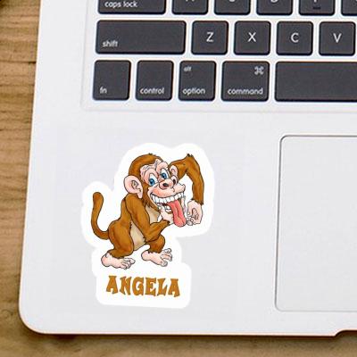 Sticker Angela Affe Laptop Image