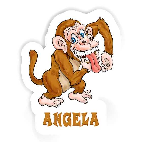 Angela Sticker Ape Laptop Image