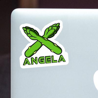 Spargel Aufkleber Angela Laptop Image