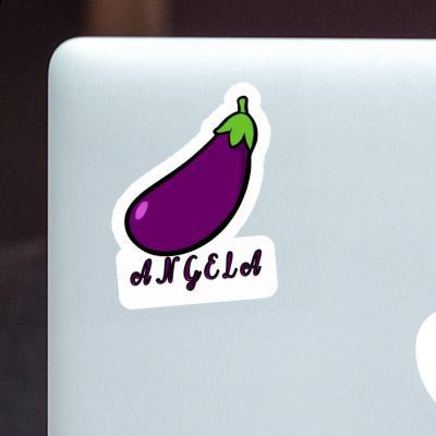 Angela Sticker Aubergine Laptop Image