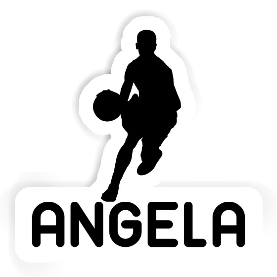 Angela Sticker Basketball Player Notebook Image