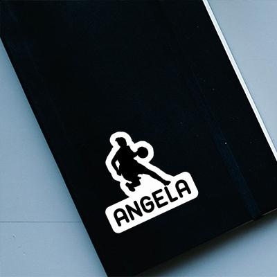 Sticker Angela Basketball Player Notebook Image