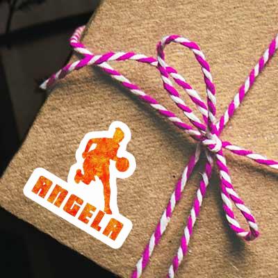 Sticker Angela Basketball Player Notebook Image