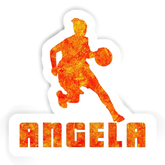 Aufkleber Basketballspielerin Angela Laptop Image
