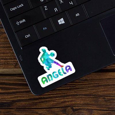 Sticker Angela Basketballspielerin Laptop Image