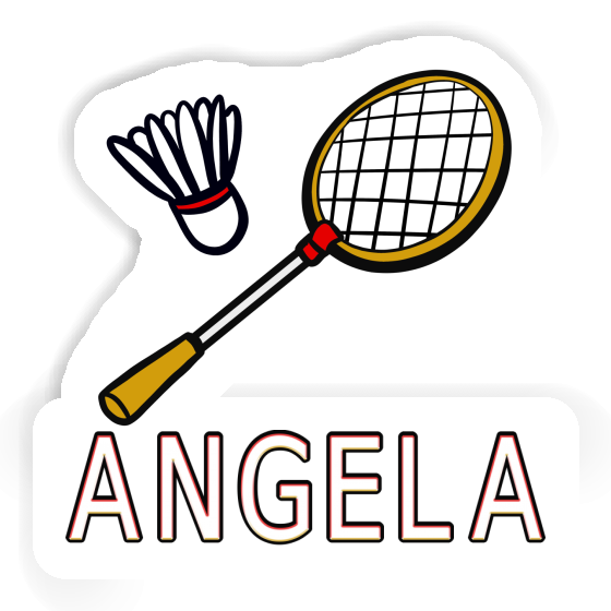 Angela Sticker Badminton Racket Notebook Image