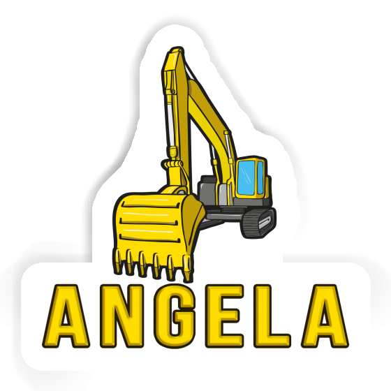 Sticker Excavator Angela Notebook Image