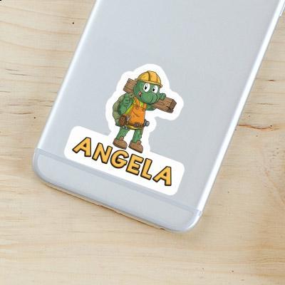 Sticker Construction worker Angela Notebook Image