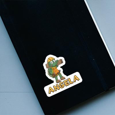 Sticker Angela Construction worker Gift package Image