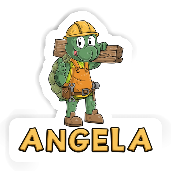 Sticker Angela Construction worker Notebook Image