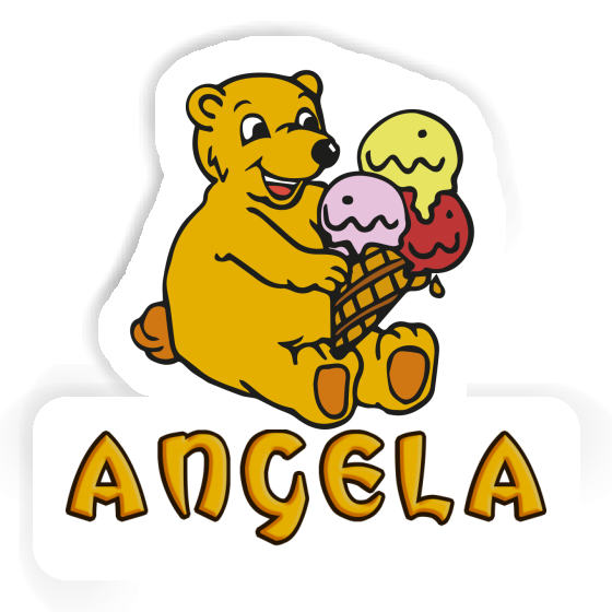 Angela Aufkleber Eiscreme-Bär Laptop Image