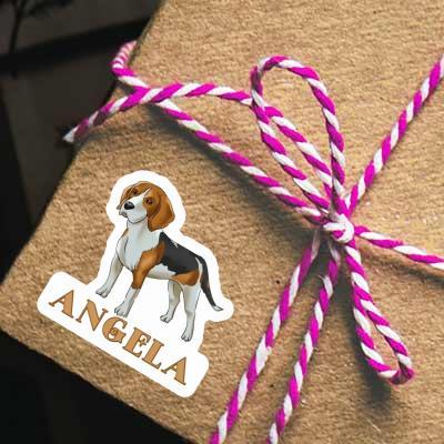 Beagle Hund Sticker Angela Laptop Image